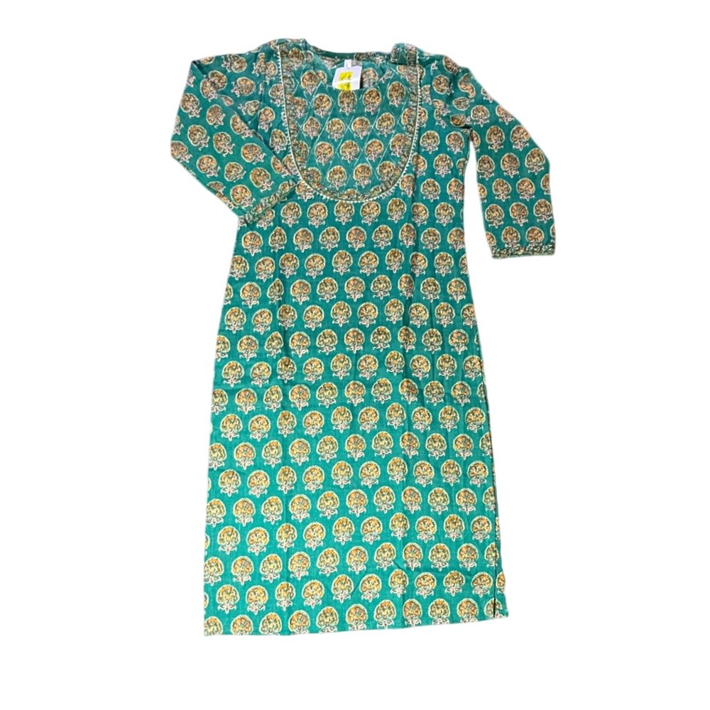 Bohemian Floral Print Dress & Pants Set - Matching Outfit Kurta 2XL
